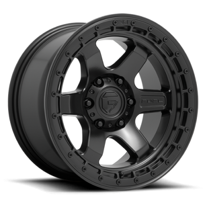 Aluminum Wheels 18X9 Block D750 6 On 120 Matte Black/Black Ring 67.06 Bore 20 Offset 6 Spoke Fuel Off Road Wheels