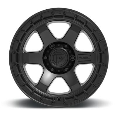Aluminum Wheels 18X9 Block D750 6 On 120 Matte Black/Black Ring 67.06 Bore 20 Offset 6 Spoke Fuel Off Road Wheels