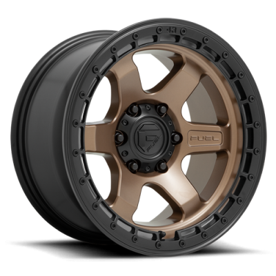 Aluminum Wheels 17X9 Block D751 6 On 120 Matte Bronze/Black Ring 67 Bore 1 Offset 6 Spoke Fuel Off Road Wheels