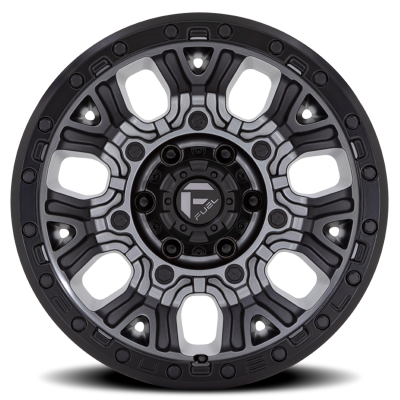 Aluminum Wheels 17X9 Traction D825 6 On 139.7 Gunmetal Gray/Black Ring 106.1 Bore 1 Offset Fuel Off Road Wheels