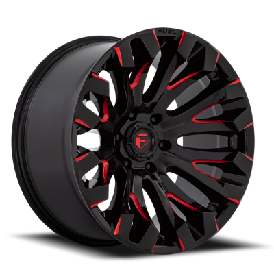 Aluminum Wheels 20X9 Quake D829 5 On 139.7 Gloss Black Milled Red 78.1 Bore 1 Offset Fuel Off Road Wheels