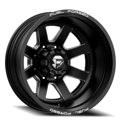 Dually Wheels 22X8.5 FF09D Dually DE09 BK 10 On 225 Matte Black Milled 170.1 Bore -202 Offset Outer Dually Fuel Off Road Wheels