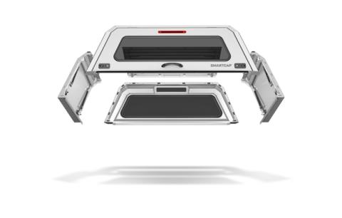 Colorado/Canyon Truck Bed Cap SmartCapEVOc Commercial OEM White For 15-22 Chevrolet Colorado/Canyon 6 Foot Standard Bed SmartCap