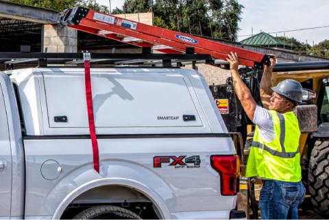 F-150 Truck Bed Cap SmartCapEVOc Commercial OEM White For 21-26 Ford F-150 5.5 Foot Standard Bed SmartCap