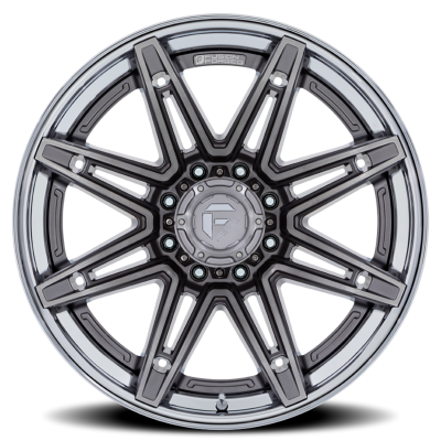 Aluminum Wheels 22X12 Brawl FC401AP 8 On 180 Platinum Silver Chrome Lip 124.2 Bore -44 Offset Fuel Off Road Wheels