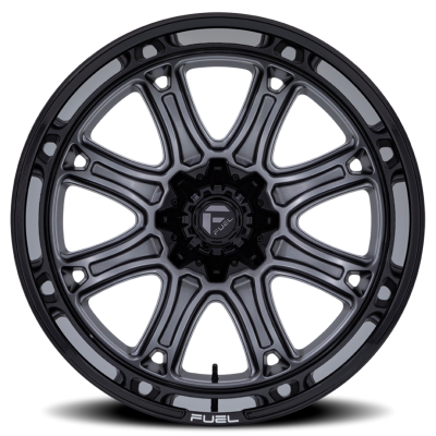 Aluminum Wheels 20X9 Darkstar FC853AB 8 On 180 Matte Gunmetal Gray/Black Lip 124.2 Bore 1 Offset Fuel Off Road Wheels
