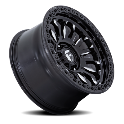 Aluminum Wheels 18X9 Rincon SBL FC857BE 8 On 180 Gloss Black Milled 124.2 Bore -12 Offset Fuel Off Road Wheels