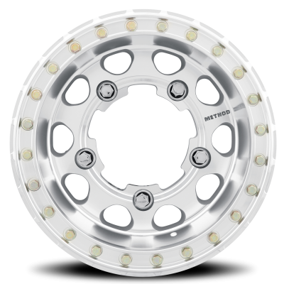 Aluminum Wheels 17x6.5 Buggy Beadlock MR103 Bolt Pattern 5 On 205 Offset -38 Lip Size 2.91 Raw Machined Method