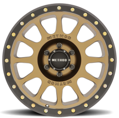 Aluminum Wheels 20x10 NV MR305 Bolt Pattern 6 On 135 Offset -18 Lip Size 2.05 Method Bronze BRZ Black Street Loc Method