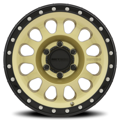 Aluminum Wheels 17x8.5 MR315 Bolt Pattern 6 On 139.7 Offset 0 Lip Size 1.65 Gold GD Black Street Loc Method