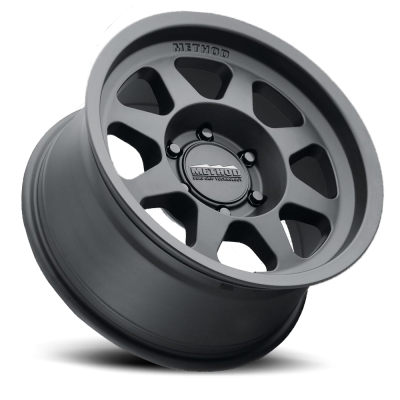 Aluminum Wheels 17x7.5 Bead Grip MR701 Bolt Pattern 5 On 160 Offset 50 Lip Size 0.98 Matte Black MB Method