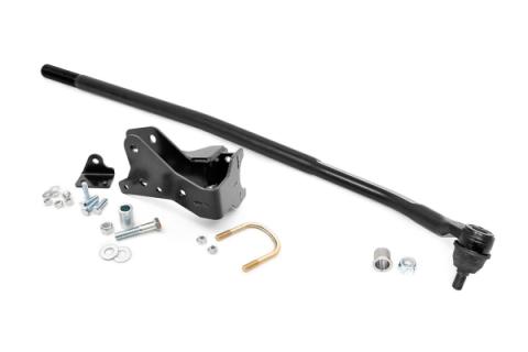 Jeep High Steer Drag Link &amp; Track Bar Bracket Kit 07-18 Wrangler JK Rough Country
