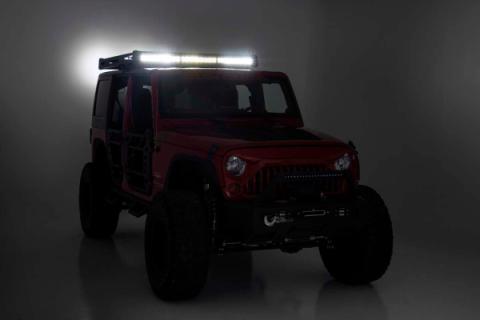 Jeep Roof Rack System w/Black-Series LED Lights 07-18 Wrangler JK Rough Country