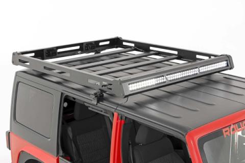 Jeep Roof Rack System w/Black-Series LED Lights 07-18 Wrangler JK Rough Country