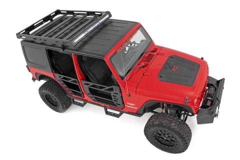 Jeep Roof Rack System w/Black-Series LED Lights 07-18 Wrangler JK Rough Country