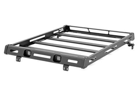 Jeep Roof Rack System w/Black-Series LED Lights 07-18 Wrangler JK Rough Country