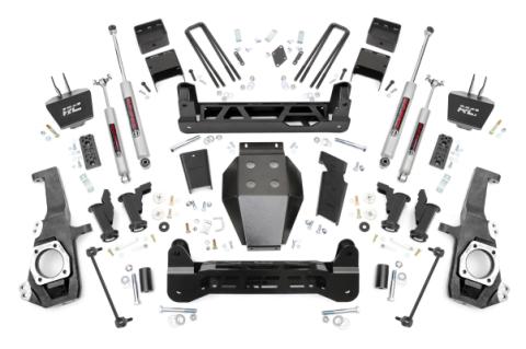 5 Inch Lift Kit Torsion Drop w/ Overloads Silverado/Sierra 2500HD/3500HD (20-26) Rough Country