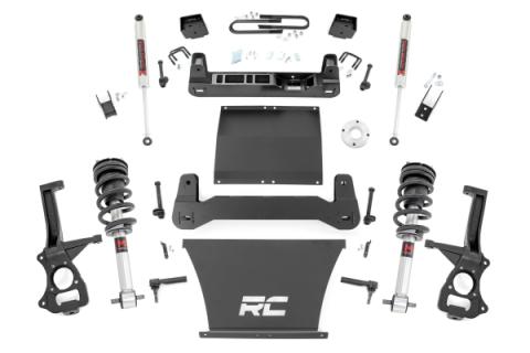6 Inch Lift Kit Mono Leaf Rear M1 Struts/M1 Chevy Silverado 1500 2WD (25-26) Rough Country