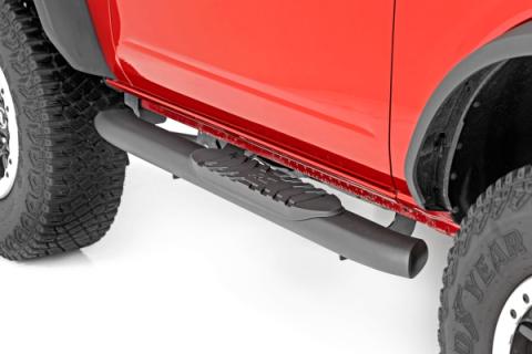 Oval Nerf Steps 2-Door Black Ford Bronco 2 Door 4WD 21-Up Rough Country