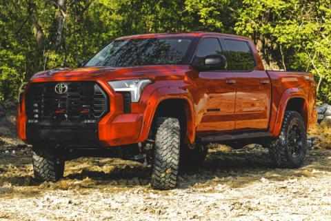 Oval Nerf Steps Crew Cab Black Toyota Tundra 2WD/4WD (22-23) Rough Country