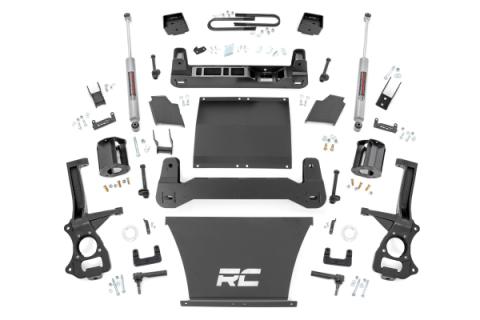 6 Inch Lift Kit Mono Leaf Rear Chevy Silverado 1500 4WD (2022-2024) Rough Country