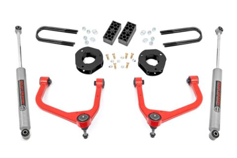 3.5 Inch Lift Kit Rear Mono Leaf Red Chevy Silverado 1500 2WD/4WD (2025-2026) Rough Country