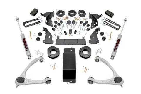 4.75 Inch Lift Kit Combo Cast Aluminum Control Arms Silverado/Sierra 1500 4WD (14-15) Rough Country