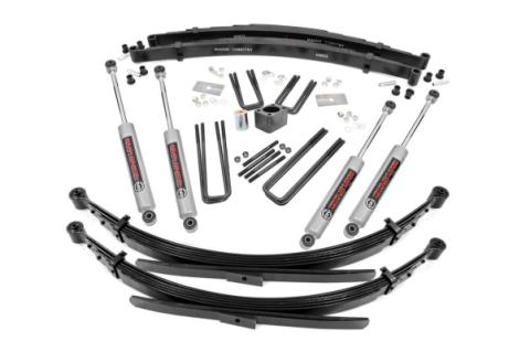 4 Inch Lift Kit Rear Springs Dana 60 Dodge W100 Truck/W200 Truck 4WD (1970-1974) Rough Country