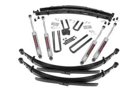 4 Inch Lift Kit Rear Springs Dana 44 Dodge W100 Truck/W200 Truck 4WD (1974-1977) Rough Country