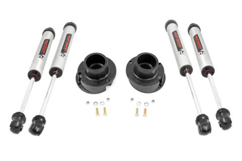 2.5 Inch Ram Leveling Kit w/ V2 Shocks Leaf Spring For 14-Up 2500/3500 4WD Rough Country