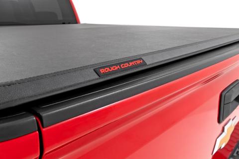 Soft Tri-Fold Bed Cover 5 Foot 9 Inch Bed Silverado/Sierra 1500 (14-18 &amp; Classic) Rough Country