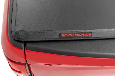 Soft Tri-Fold Bed Cover 6 Foot 7 Inch Bed Ford F-150 (15-20)/Raptor (17-20) Rough Country