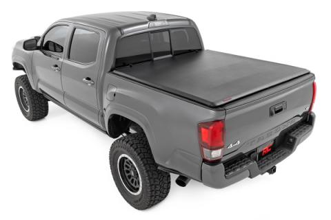 Soft Roll Up Bed Cover 5 Foot Bed Toyota Tacoma 2WD/4WD (2016-2023) Rough Country