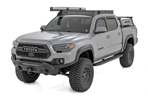 RPT2 Running Board Double Cab Black Toyota Tacoma 2WD/4WD (2016-2023) Rough Country