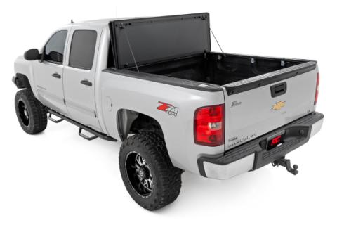 Hard Tri-Fold Flip Up Bed Cover 5 Foot 9 Inch Bed Silverado/Sierra 1500 (07-13) Rough Country