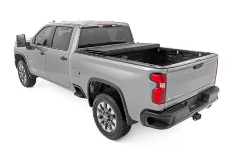 Hard Tri-Fold Flip Up Bed Cover 6 Foot 9 Inch Bed Chevy/GMC Silverado/Sierra 2500HD/3500HD (20-26) Rough Country