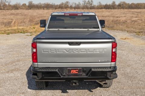 Hard Tri-Fold Flip Up Bed Cover 6 Foot 9 Inch Bed Chevy/GMC Silverado/Sierra 2500HD/3500HD (20-26) Rough Country