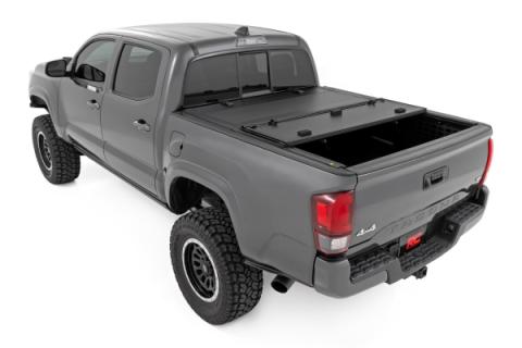 Hard Tri-Fold Flip Up Bed Cover 6 Foot Bed Toyota Tacoma 2WD/4WD (2005-2015) Rough Country