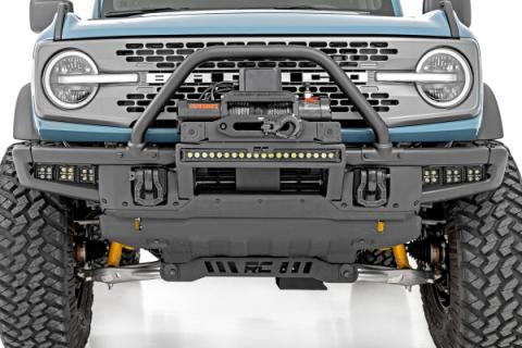 High Winch Mount All Models 20 Inch Black Single Row LED Ford Bronco (21-25) Rough Country