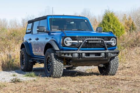 Safari Bar 12 Inch LED Light Bar Black DRL Single Row OE Modular Steel Ford Bronco (21-25) Rough Country