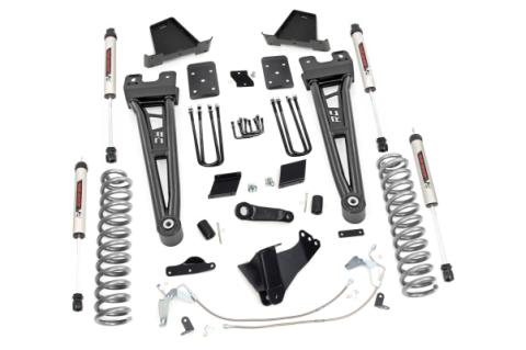 6 Inch Ford Radius Arm Suspension Lift Kit No Overload Springs w/V2 Shocks 15-16 F-250 Rough Country