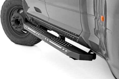 AC2 Running Boards Amber/White Crew Cab Ram 1500/2500/3500 2WD/4WD (2010-2025 &amp; Classic) Rough Country