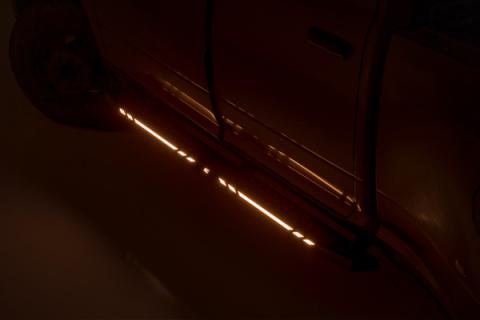 AC2 Running Boards Amber/White Crew Cab Ram 1500/2500/3500 2WD/4WD (2010-2025 &amp; Classic) Rough Country