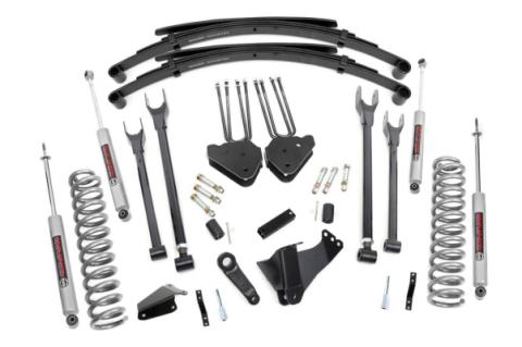 6 Inch Lift Kit Gas 4 Link RR Spring Ford F-250/F-350 Super Duty (05-07) Rough Country