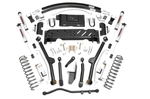 4.5 Inch Lift Kit Long Arm AAL NP242 V2 Jeep Cherokee XJ 4WD (84-01) Rough Country