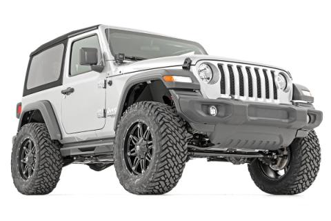 3.5 Inch Jeep Suspension Lift Kit Preminum N3 Stage 2 Coils &amp; Adj. Control Arms 18-20 Wrangler JL-2 Door Rough Country