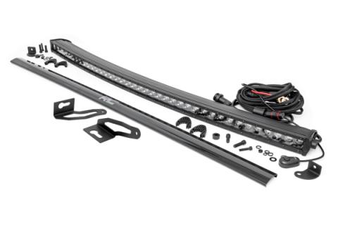 LED Light Kit Roof Mount 40 Inch Black Single Row Jeep Cherokee KL (14-23) Rough Country