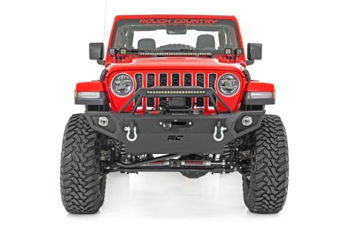 Jeep Quad LED Light Pod Kit -Black Series w/Amber DRL 18-20 JL 20-Up Gladiator Rough Country