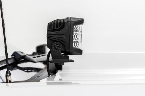LED Ditch Light Kit 2in Black Pair Flood Silverado/Sierra 1500 (14-18 &amp; Classic) Rough Country