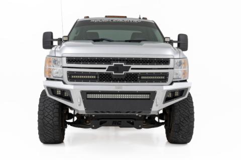 LED Light Ditch Mount 2 Inch Black Pair White DRL Chevy 1500 (2007-2013) Rough Country